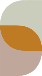 Abstrakte Grafik mit geschwungenen Formen in Beige, Braun und Terrakotta auf hellem Hintergrund.
