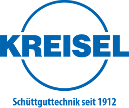 KREISEL Logo: „Schüttguttechnik seit 1912“ in Blau.