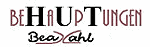 Textlogo: "BeHauPtungen" und darunter "Bea Dahl".