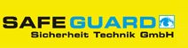 Logo von Safeguard Sicherheit Technik GmbH auf gelbem Hintergrund.