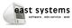 "Logo von East Systems mit altem Computer, Text: Software, EDV-Service, Web."