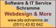 Visitenkarte mit Slogan "Webdesign & More" und Kontaktdaten von Software & IT Service Schramme.