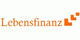 Logo von Lebensfinanz mit oranger Schrift und Quadraten rechts.