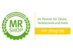 Das Bild zeigt das Logo von MR Shop mit dem Text "Ihr Partner für Zäune, Tortechnik und mehr".