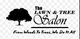 Tree logo for "The Lawn & Tree Salon" with the slogan "From Weeds To Trees, We Do It All."