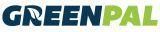 GreenPal logo with a leaf integrated in the letter 'G', in blue and green text.