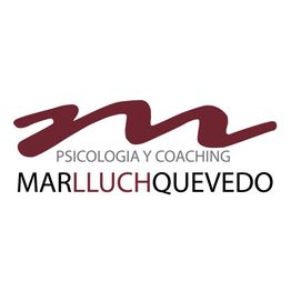 Logotipo de Psicología y Coaching Mar Lluch Quevedo, con diseño rojo sobre fondo blanco.