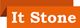 Logo mit orangefarbenem Hintergrund und der weißen Aufschrift "It Stone".