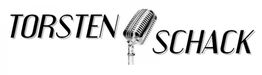 Schriftzug "Torsten Schack", ein Mikrofon ersetzt das "E".