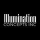 "Illumination Concepts Inc logo on a black background, featuring white text."
