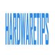 Blauwe tekst "HARDWARETIPS" op een witte achtergrond.
