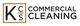 Logo of KCS Commercial Cleaning with black text and an orange-framed 'K' on white background.