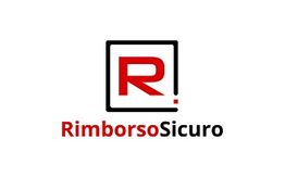 Logo con lettera "R" rossa e testo "Rimborso Sicuro" in rosso e nero.