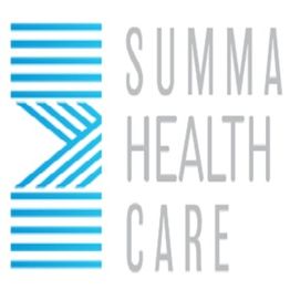 Logo of Summa Health Care with blue stripes forming a stylized letter 'S' on the left.