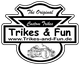 Logo mit Schrift "Trikes & Fun", Website und Bild eines Trikes.