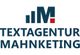 Logo der Textagentur Mahnketing mit stilisiertem "M" und Balkendiagramm.