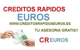 Mano entregando billetes de 100 euros. Texto: "Créditos Rápidos Euros, tu asesoría gratis".