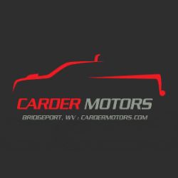 Carder Motors logo with a red car outline, Bridgeport, WV and cardermotors.com text.