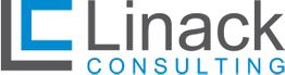 Logo mit den Buchstaben "LC" in Blau und Grau, daneben der Text "Linack Consulting".