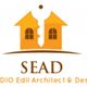 Logo di SEAD con due case stilizzate e testo: Studio Edil Architect & Design.