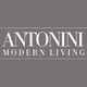 Logo with text "Antonini Modern Living" in white on a gray background.