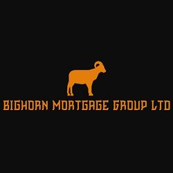 Orange bighorn sheep logo with text: "Bighorn Mortgage Group Ltd" on black background.