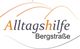 Logo mit dem Text "Alltagshilfe Bergstraße" und stilisierten Berglinien in Orange.