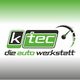 Logo der Autowerkstatt "K-Tec" mit Tachometer-Motiv in grünem und schwarzem Design.