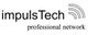Logo von impulsTech mit dem Text "professional network" und einem stilisierten Funksignal.