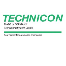 Logo von Technicon: Made in Germany, Technik mit System GmbH, Partner für Automatisierung.
