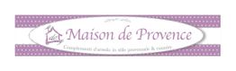 Banner viola con testo "Maison de Provence", arredi in stile provenzale e country.