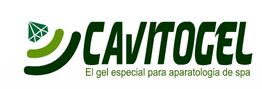 Logo de Cavitogel con texto: "El gel especial para aparatología de spa".