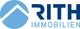 Logo von Rith Immobilien in Blau mit einem stilisierten Hausdach.