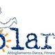 Logo Solaris con figura in salto, sole stilizzato e testo: "Abbigliamento Danza, Fitness e Tempo Libero".