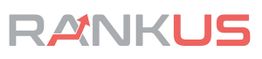Logo mit grauem Text "RANK" und rotem "US", Pfeil nach oben im Buchstaben "A".