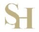 Stylized gold "SH" letters on a white background.