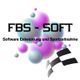FBS Soft Logo mit Text: "Software Entwicklung und Sportzeitnahme", bunte Kugeln und Flagge.