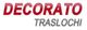 Logo con testo: "DECORATO" in rosso e "TRASLOCHI" in grigio.
