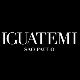 Texto "Iguatemi São Paulo" em branco sobre fundo preto.