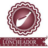 Logo de un cuchillo loncheador y una pierna de jamón en un fondo circular rojo.