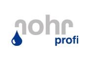 Logo mit grau-blauem Schriftzug: "rohr profi" und blauer Tropfen links.