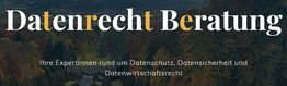Schriftzug "Datenrecht Beratung" über Landschaft, Fokus auf Datenschutz und Datensicherheit.