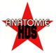 Roter Stern mit weißem Schriftzug "ANATOMIE" und schwarzer Schrift "HDS" im Vordergrund.