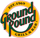 Logo of "Ground Round Grill & Bar" established in 1969, with green and yellow design.