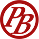 Roter Kreis mit den Buchstaben "PB" in der Mitte.