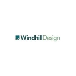 Logo of Windhill Design with an abstract square icon on the left.