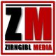 Logo mit den Buchstaben ZM, darunter "ZIRNGIBL MEDIA" in schwarzer und roter Schrift.