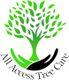 Logo of All Access Tree Care with a stylized tree held by two hands.