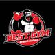 Logo: Gorilla mit roten Boxhandschuhen, Text "Best Gym Bergisch Gladbach" auf rotem Hintergrund.