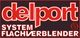 Logo: "delport SYSTEM FLACHVERBLENDER" in Rot-Weiß auf schwarzem Hintergrund.